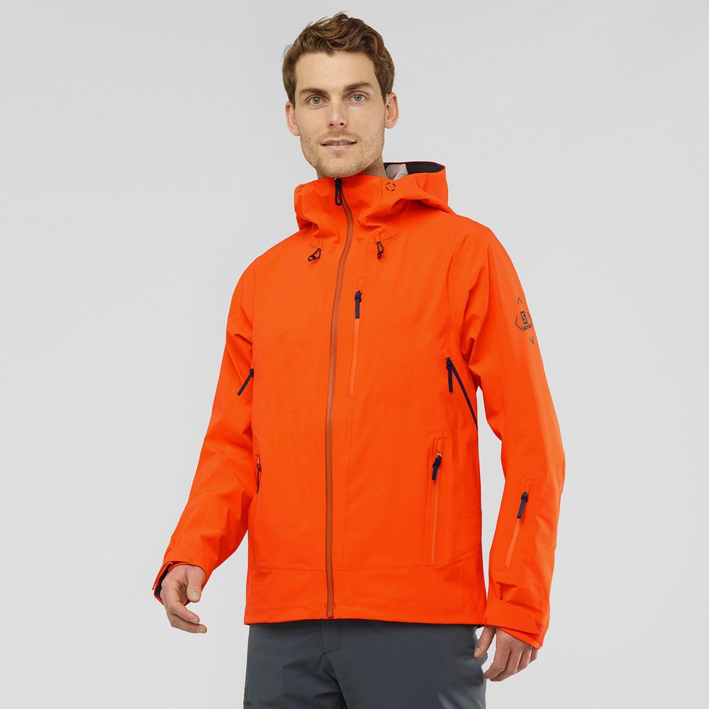 SALOMON OUTLAW 3L Philippines - Men's Ski Jackets - Red | 496872-HLV